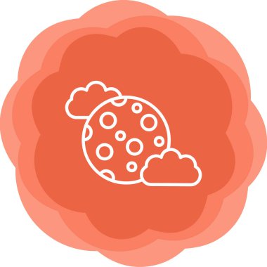 Dolunay simgesi, vektör illüstrasyonu