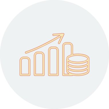 Büyüme grafiği Web simgesi basit illüstrasyon 
