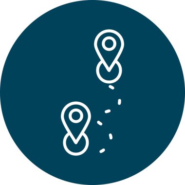 Rotadan. Web simgesi basit illüstrasyon