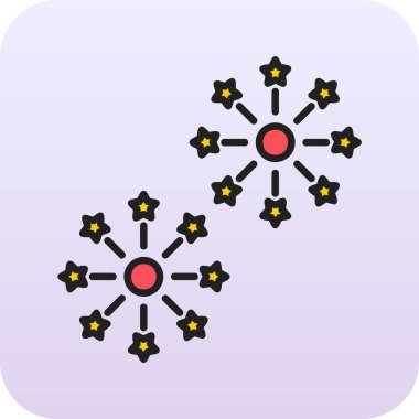 Havai fişek web simgesi, vektör illüstrasyonu 