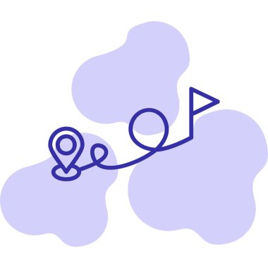 Hedef konsept, konum pin vektörü simgesi