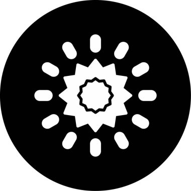 Güneş simgesi, vektör illüstrasyonu basit tasarım