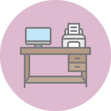 işyeri web simgesi vektör illüstrasyonu