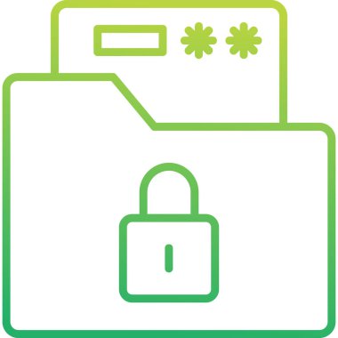 kilit düz simge vektör çizim