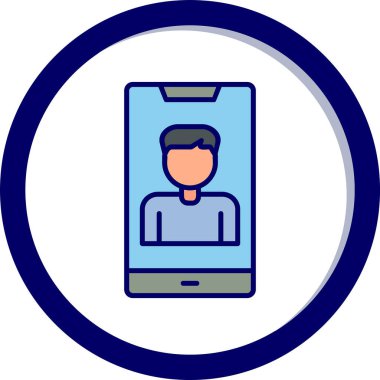 Smartphone web simgesi, vektör çizim 