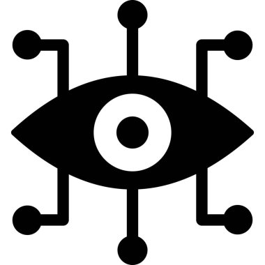Siber göz. Web simgesi basit illüstrasyon