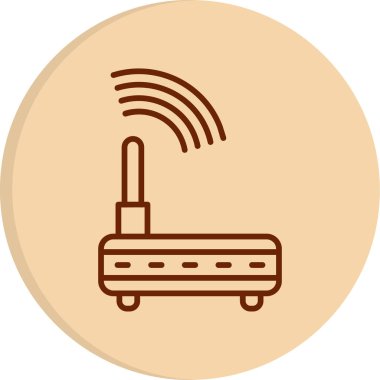 WiFi yönlendirici kutsal kişilerin resmi, vektör çizim