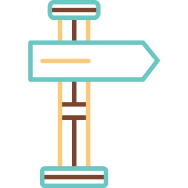 Bir sokak işaretinin vektör illüstrasyonu