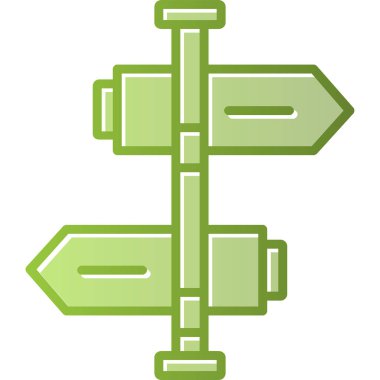 Bir sokak işaretinin vektör illüstrasyonu