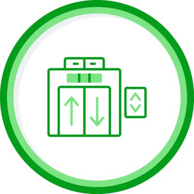 Asansör simgesi, vektör illüstrasyonu basit tasarım