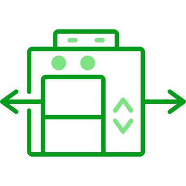 Asansör simgesi, vektör illüstrasyonu basit tasarım