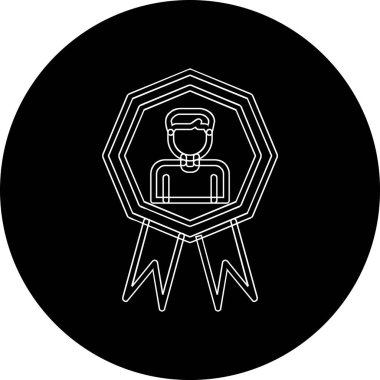 Ayın Çalışanı simgesinin vektör illüstrasyonu