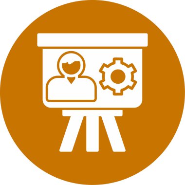 Proje Yönetimi düz simge vektör çizimi 