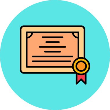 Sertifika. Web simgesi basit tasarım