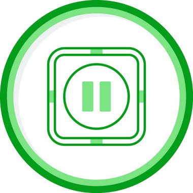 Duraklat düğmesi simgesinin vektör çizimi    