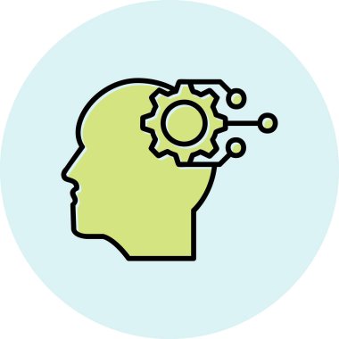 Düşünüyorum. Web simgesi basit illüstrasyon           