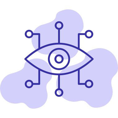 Siber göz. Web simgesi basit illüstrasyon