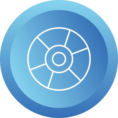 cd disk simgesi, vektör illüstrasyonu basit tasarım