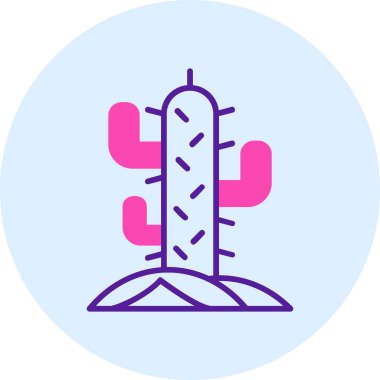 Kaktüs. Web simgesi basit illüstrasyon 