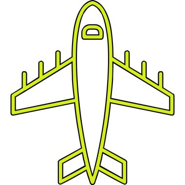 Uçak. Web simgesi basit illüstrasyon 