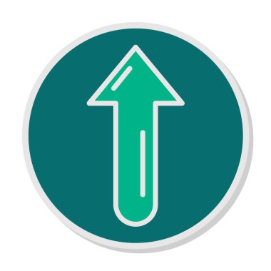 Yukarı Ok web simgesi, vektör illüstrasyonu