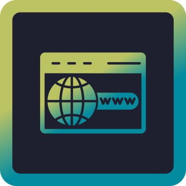 Web tarayıcı simgesi, vektör illüstrasyonu basit tasarım