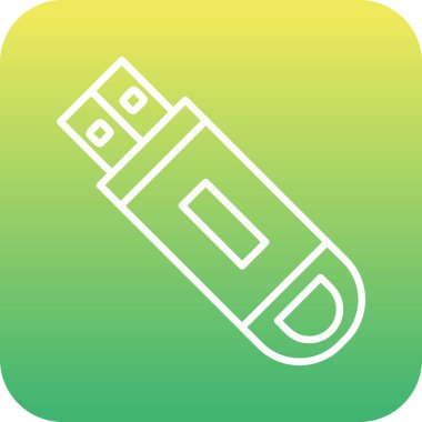 Flash disk simgesi, vektör illüstrasyon tasarımı