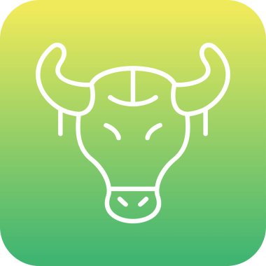 Boğa Kafatası ikon vektör çizimi