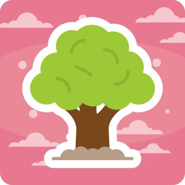 Ağaç. Web simgesi basit illüstrasyon 