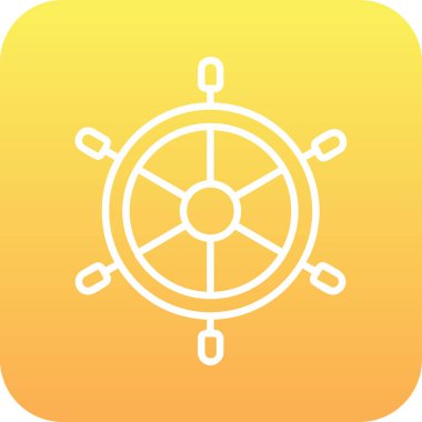 Dümen. Web simgesi basit illüstrasyon