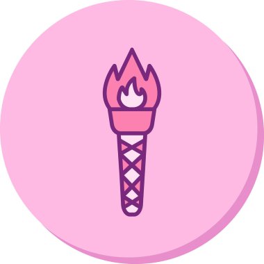 Meşalede yanan alev.