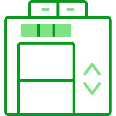 Asansör simgesi, vektör illüstrasyonu basit tasarım