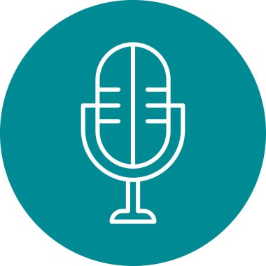 mikrofon simgesi vektör illüstrasyonu 