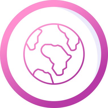 toprak küresi simgesi, vektör illüstrasyonu basit tasarım