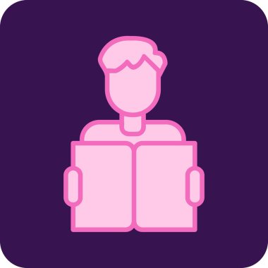 Web simgesi vektör illüstrasyonu öğreniliyor 