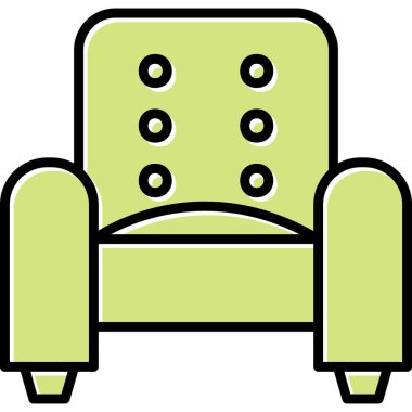 Kol Koltuğu Web simgesi basit illüstrasyon