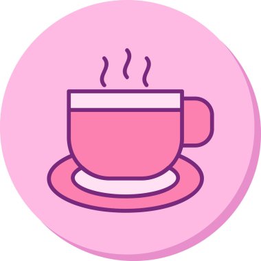 Kahve. Web simgesi basit illüstrasyon 