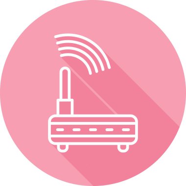 WiFi yönlendirici kutsal kişilerin resmi, vektör çizim