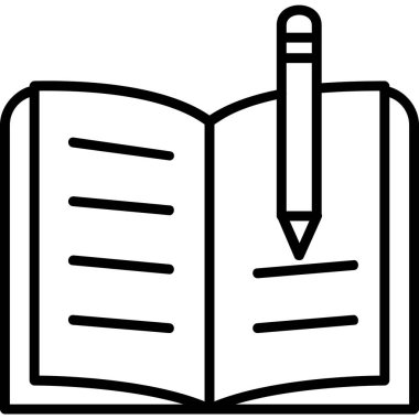 Ev ödevi Simgesi Basit Vektör İllüstrasyonu