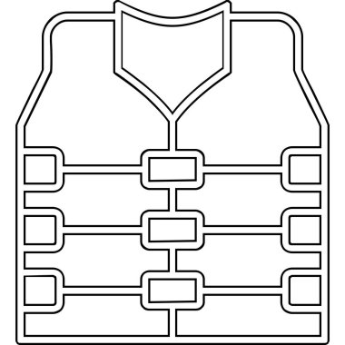 Can yeleği. Web simgesi basit illüstrasyon