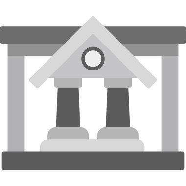 Adliye. Web simgesi basit tasarım