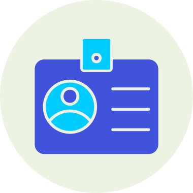 sürücü belgesi simgesi, vektör illüstrasyonu basit tasarım