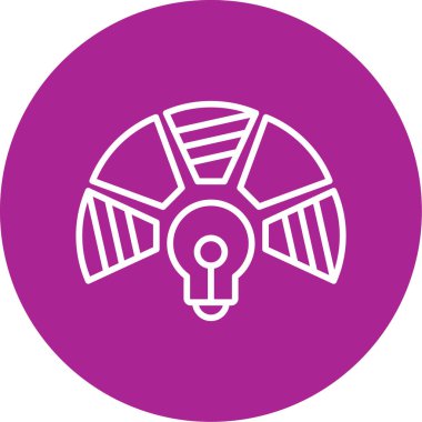 Donut Çizelgesi simgesinin vektör çizimi 