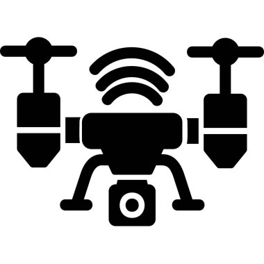 Drone simgesi vektör illüstrasyon tasarımı