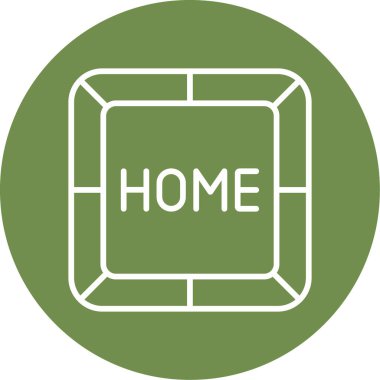 Eve. Web simgesi basit illüstrasyon