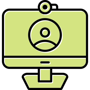 Video Arama simgesi, düz tasarım