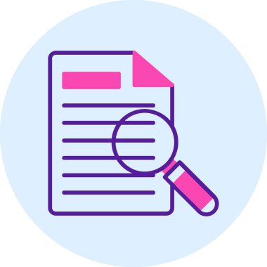 Yazılı kayıtlar ve büyüteçle filoloji kavramı, düz stil vektör illüstrasyonu