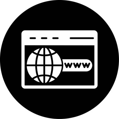 Web tarayıcı simgesi, vektör illüstrasyonu basit tasarım