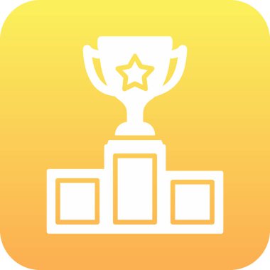 Galibiyet kupa vektör simgesi