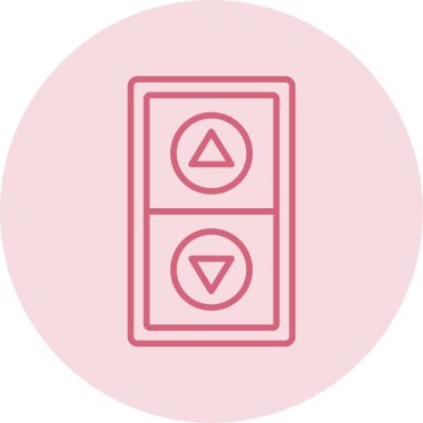 Düğme simgesi ögesinin vektör illüstrasyonu 